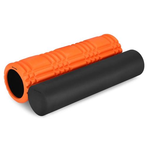 Spokey MIXROLL 2v1 Sada masážních fitness válců, 45 cm, oranžová