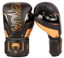 Boxerské rukavice VENUM Elite Evo Black/Bronz 8oz